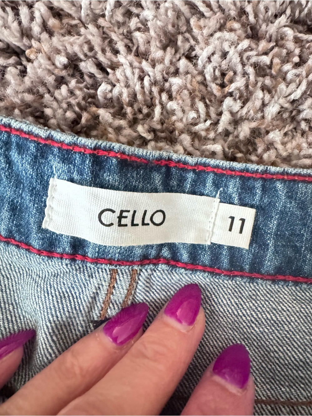 Cello Destructed Raw Hem Crop High Rise Jeans Ripped Destroyed 11 30 - Picture 5 of 10